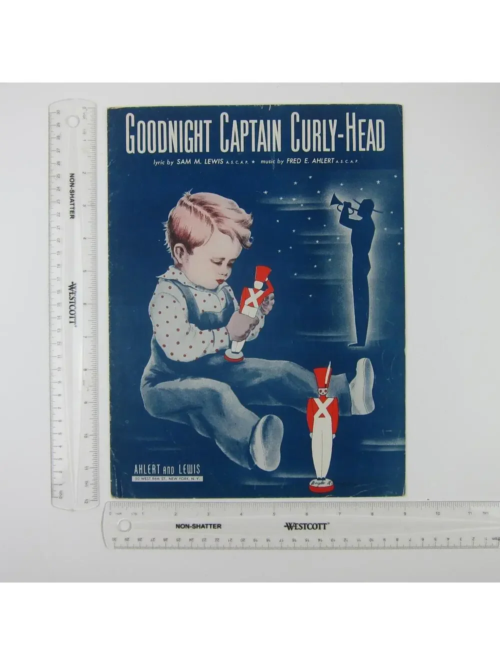 Sheet Music Goodnight Captain Curly Head Ahlert & Lewis WW2 Vintage 1942 RARE